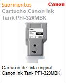 Cartucho de tinta original Canon Ink Tank PFI-320MBK  (Figura somente ilustrativa, no representa o produto real)